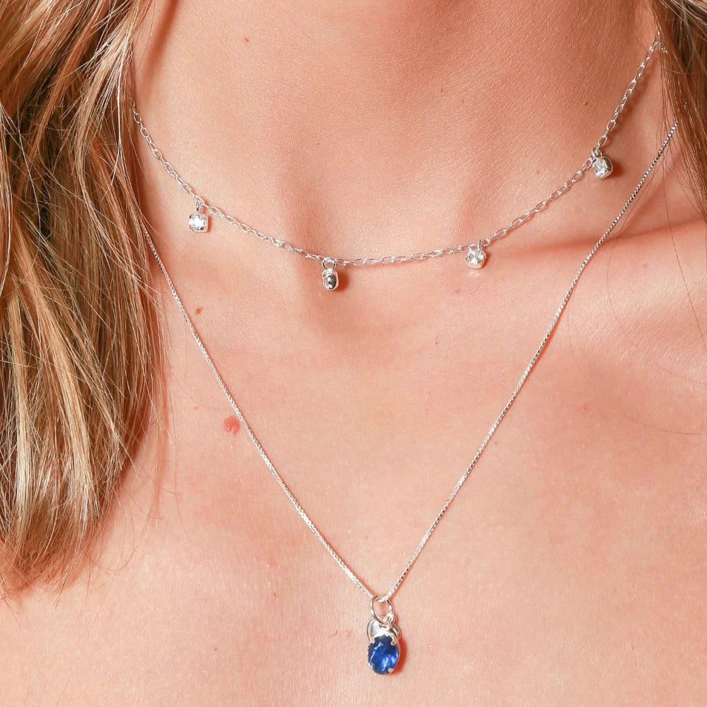 Choker em Prata 925 Pontos de Luz