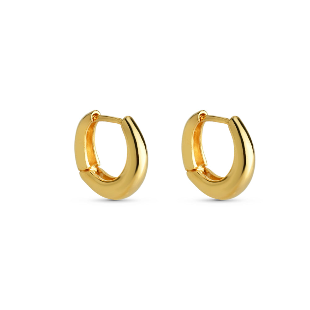 Brinco Argola Classico Banhado a Ouro 18k