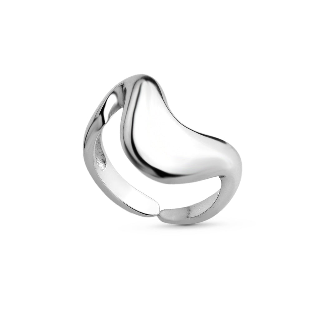 Anel Ondas Liso Ajustável Banhado a Ouro 18k ou Prata