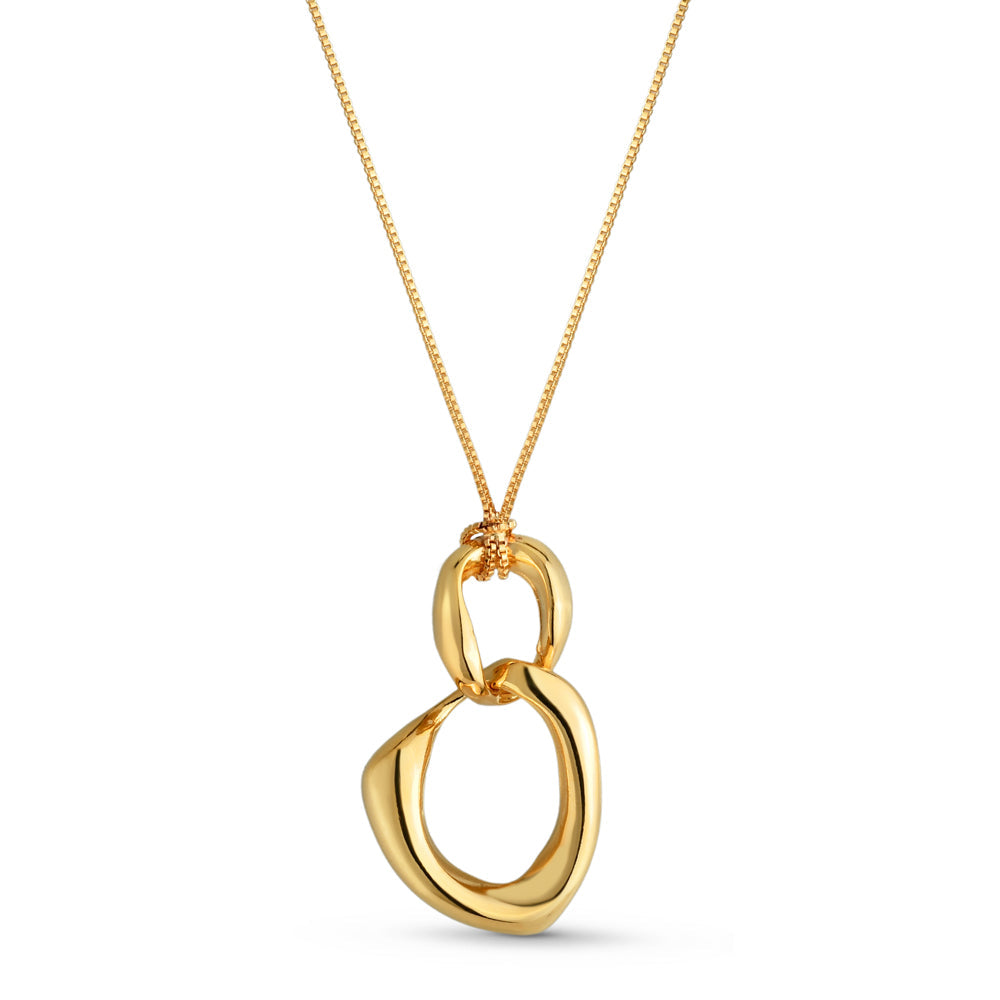 Colar Abstract Circle Banhado a Ouro 18k