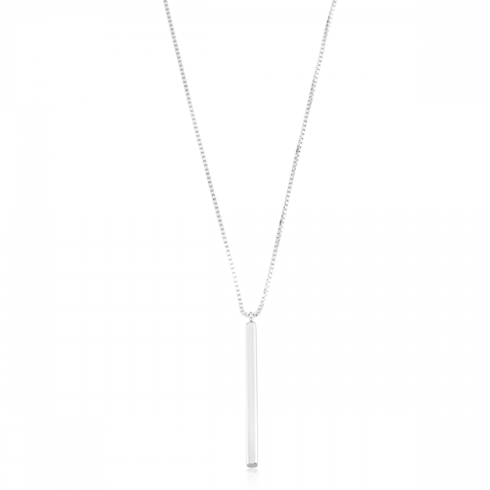 Colar Barra Minimal Prata 925