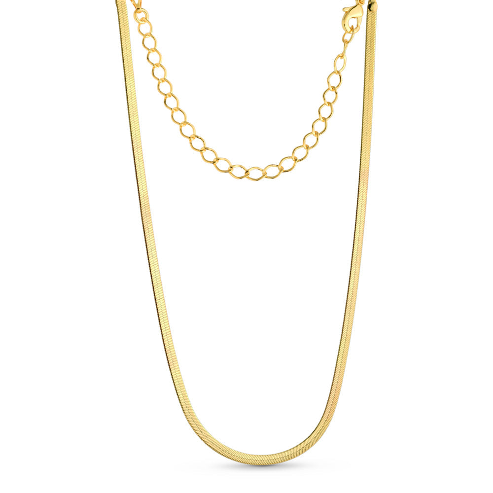 Choker Laminada 3,00mm Banhada a Ouro 18k