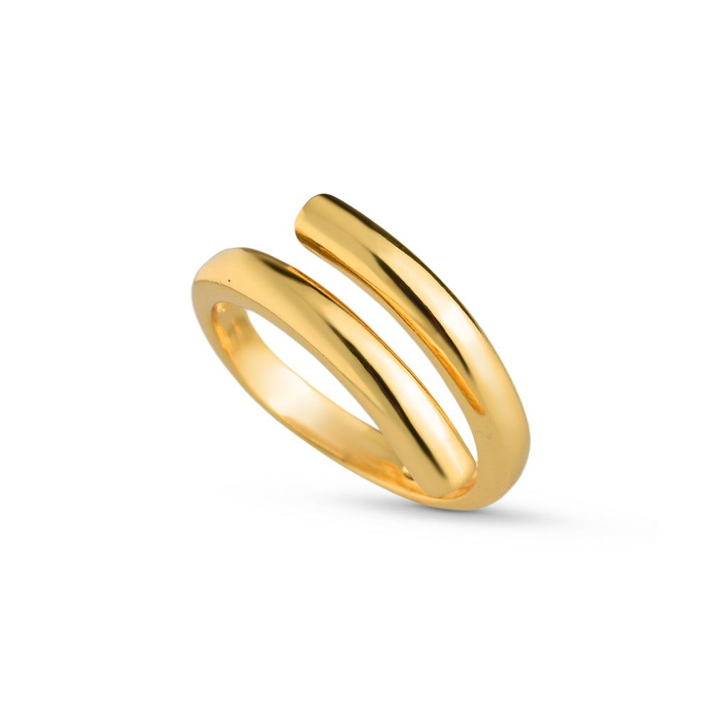 Anel Tubular Liso Mix Banhado a Ouro 18k ou Prata