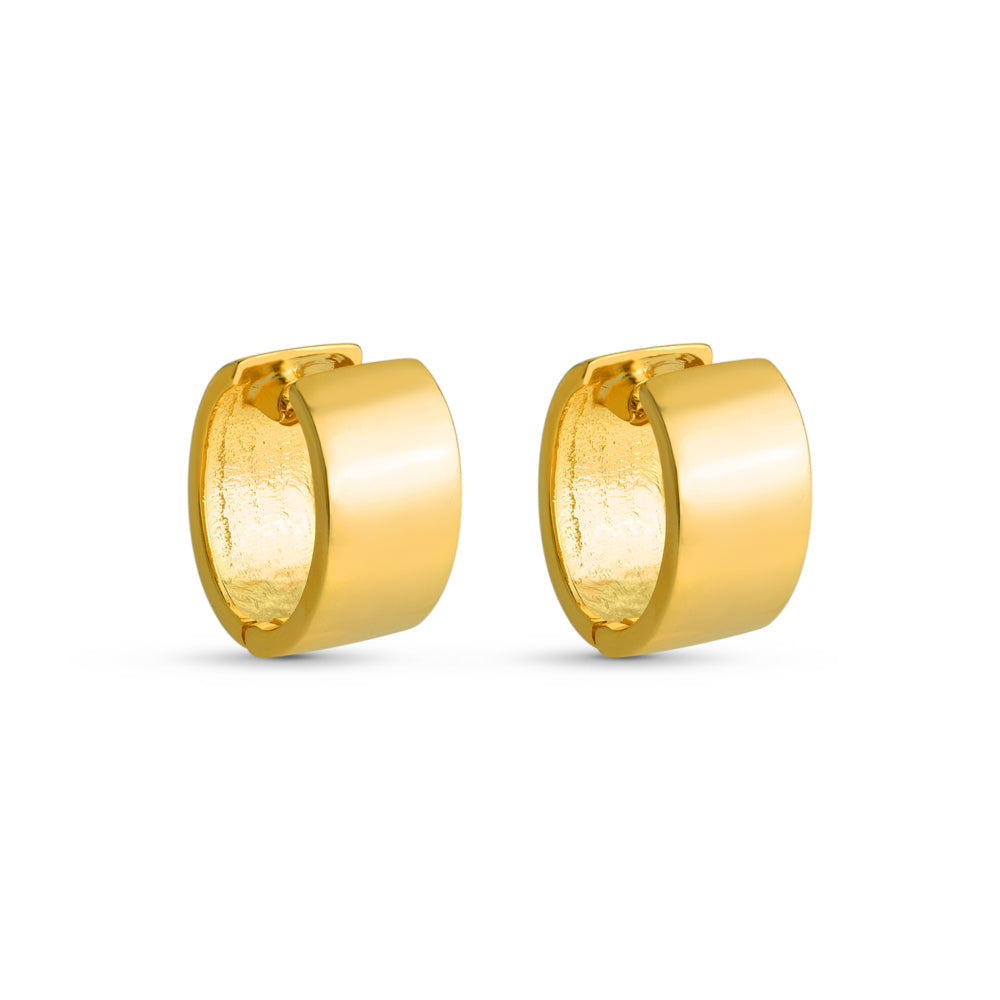 Brinco Argola Lisa Banhado a Ouro 18k