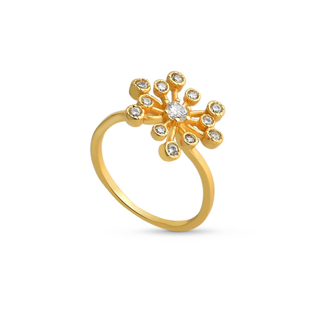 Anel Coral Banhado a Ouro 18k ou Prata