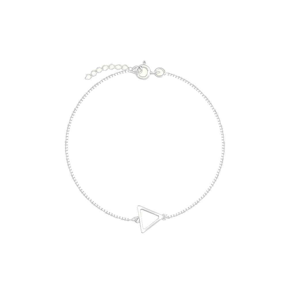 Pulseira em Prata 925 Triângulo Vazado