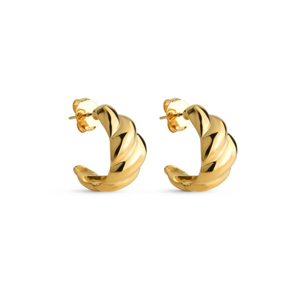 Brinco Croissant Banhado a Ouro 18k