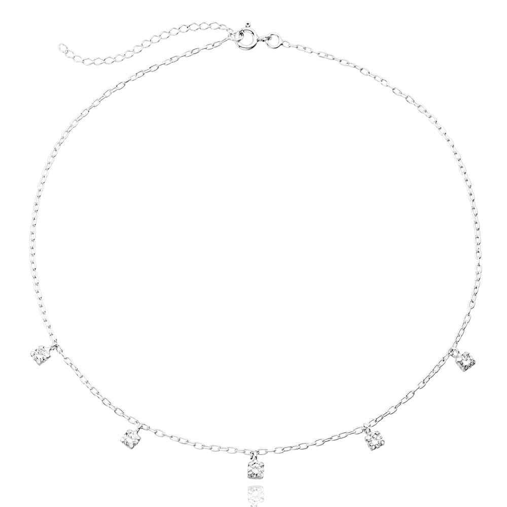 Choker em Prata 925 Pontos de Luz